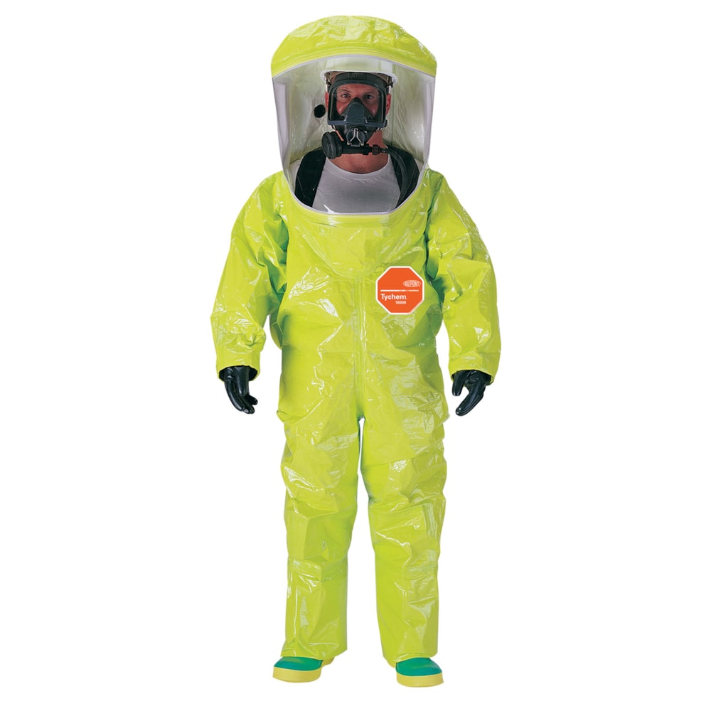 Tychem® 10000 Level A Front Entry Fully Encapsulated, Expanded Back Hazmat Suit