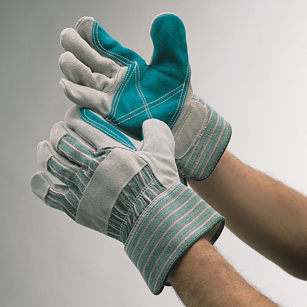 Select Grade Double Leather Palm Safety Cuff Work Gloves
