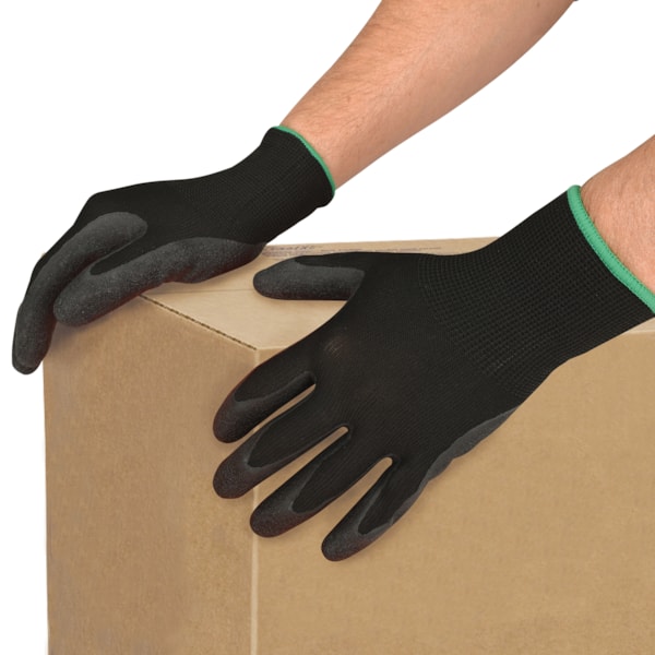 Economical Rubber Palm Coated Polyester Work Gloves, Pair