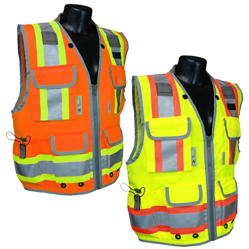 Class 2 Heavy Woven 2-Tone Engineer Traffic Safety Vest