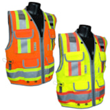 Class 2 Heavy Woven 2-Tone Engineer Traffic Safety Vest thumbnail 1