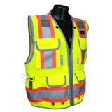 Class 2 Heavy Woven 2-Tone Engineer Traffic Safety Vest thumbnail 2