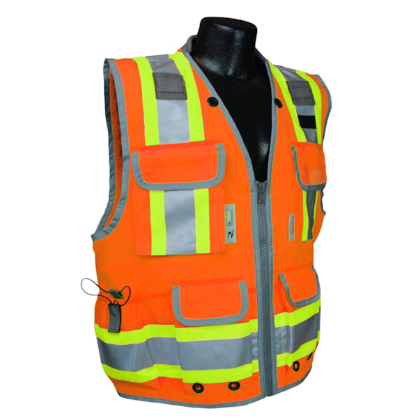 Class 2 Heavy Woven 2-Tone Engineer Traffic Safety Vest
