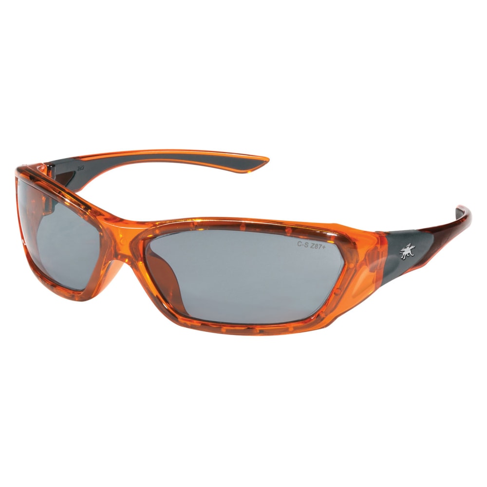 ForceFlex® Orange Frame Silver Mirrored Safety Glasses
