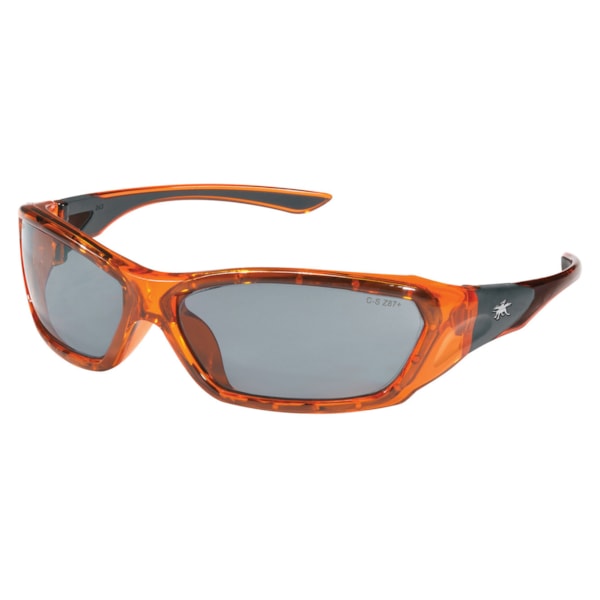 ForceFlex® Orange Frame Silver Mirrored Safety Glasses