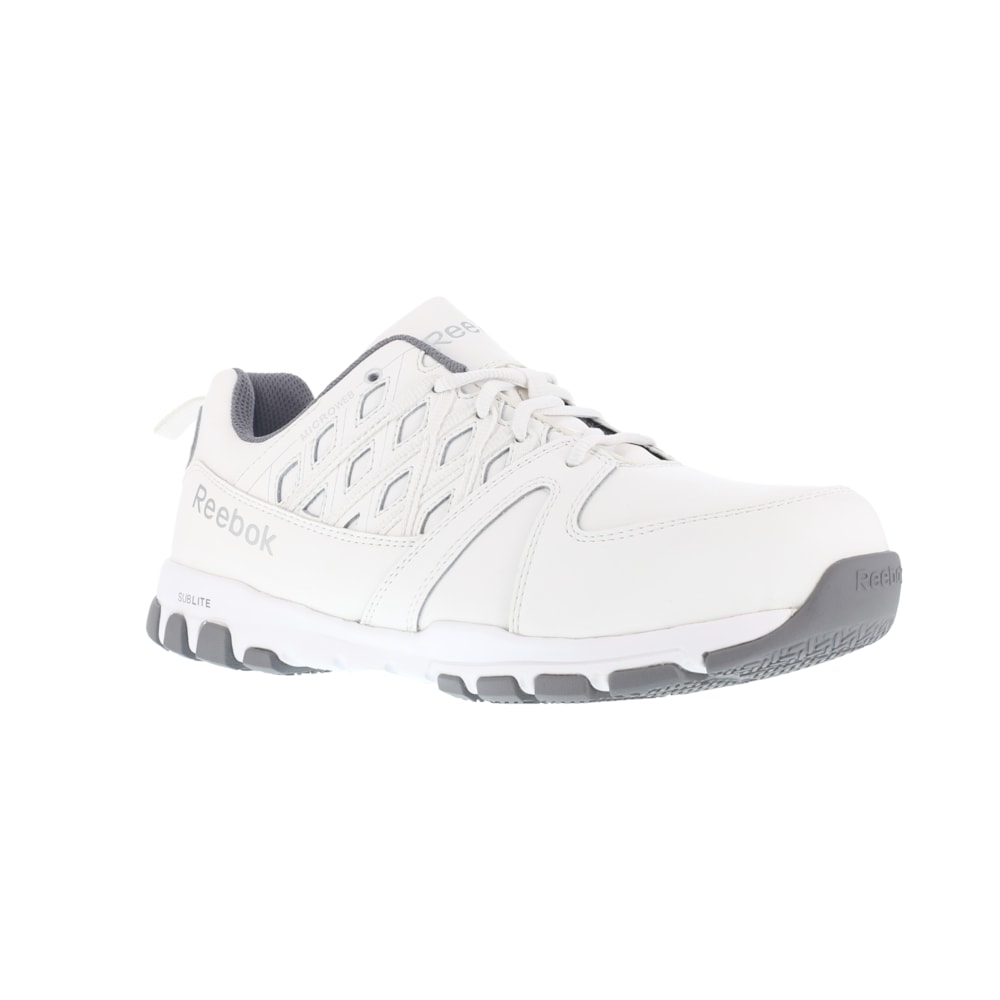 Women's Sublite Work White Steel Toe Static Dissipative Athletic Oxford Shoes