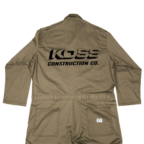 8.7 Cal 7 oz. Flame Resistant Economy FR Coveralls, Custom Product Add Your Logo