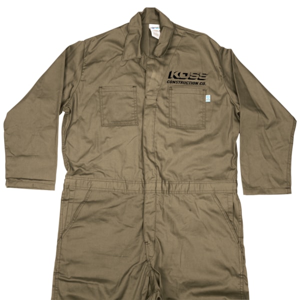 8.7 Cal 7 oz. Flame Resistant Economy FR Coveralls, Custom Product Add Your Logo