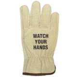 Keystone Thumb Grain Leather Driver's Gloves, Custom Product Add A Safety Message thumbnail 4