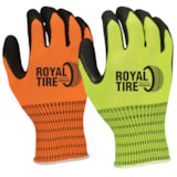 Hi-Vis Rubber Palm Coated String Knit Gloves, Custom Product Add Your Logo thumbnail 1