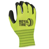 Hi-Vis Rubber Palm Coated String Knit Gloves, Custom Product Add Your Logo thumbnail 2