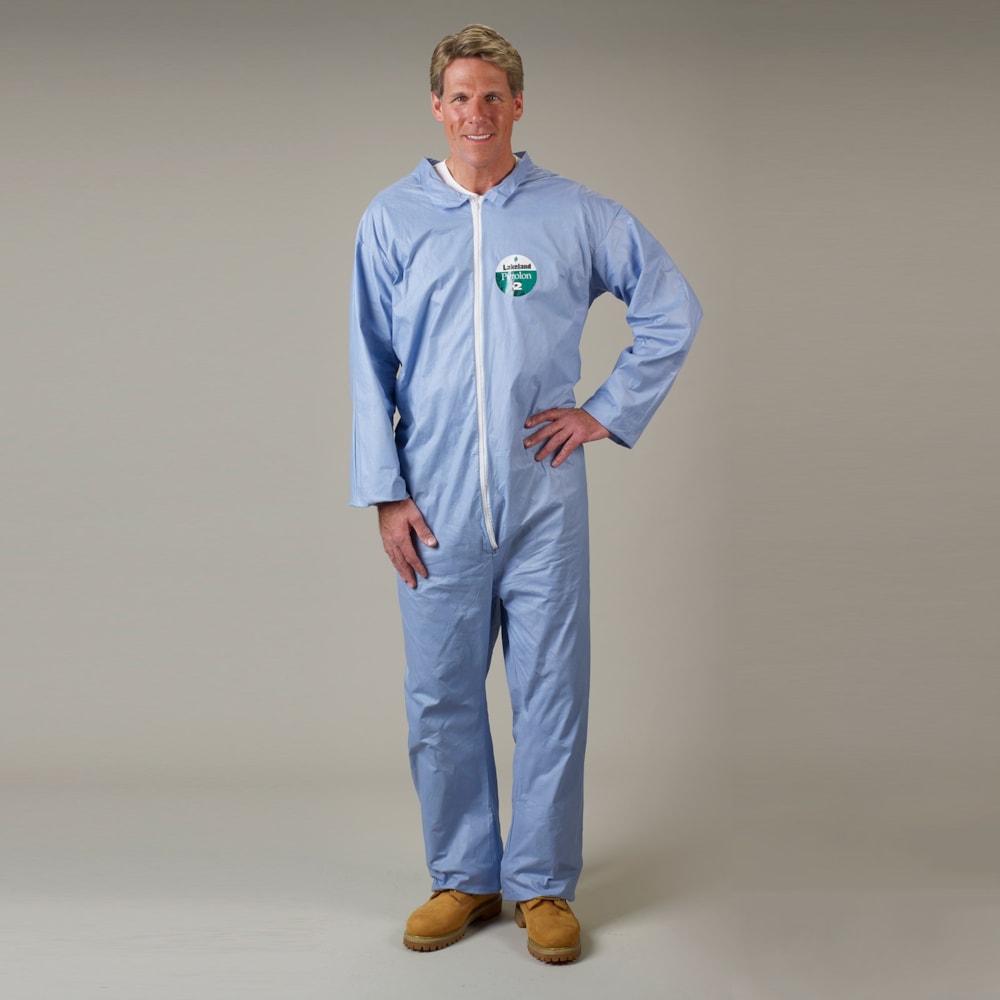 Blue Pyrolon Plus II Disposable Coveralls