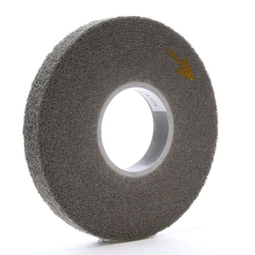 Light Deburring Convolute Wheel, 8 in x 1 in x 3 in 7S FIN, 3 per case