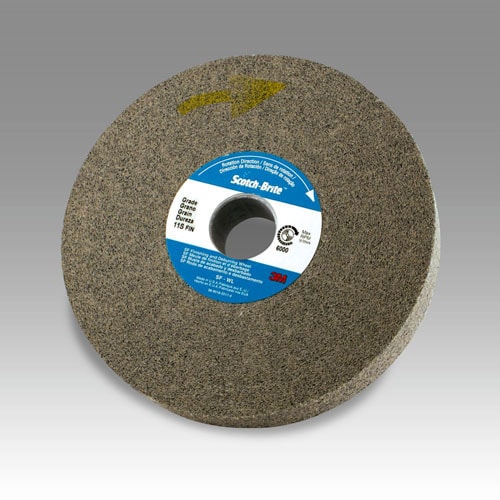 Light Deburring Convolute Wheel, 6 in x 1/2 in x 1 in 8S FIN, 4 per case