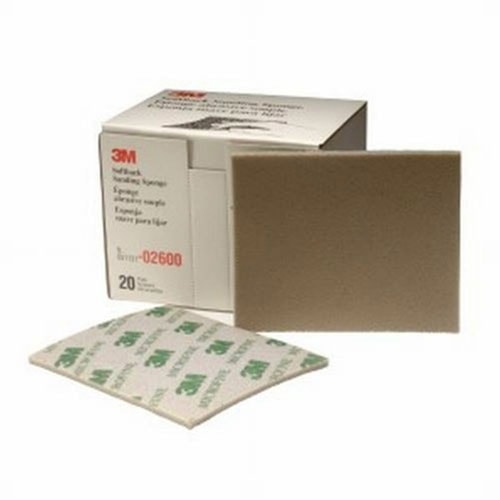 Softback Sanding Sponge, 02600, 4 1/2 in x 5 1/2 in, Microfine, 20 sponges per box 6 boxes per case