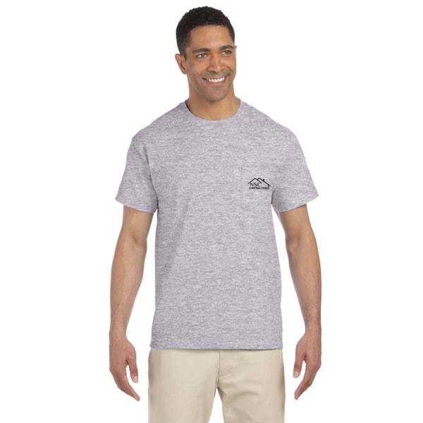 Ultra Cotton® 6 oz. Color Pocket T-Shirt, Custom Product Add Your Logo