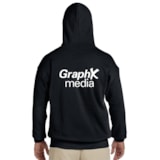8 oz. Heavy Blend™ 50/50 Fleece Hooded Color Sweatshirt, Custom Product Add Your Logo thumbnail 1