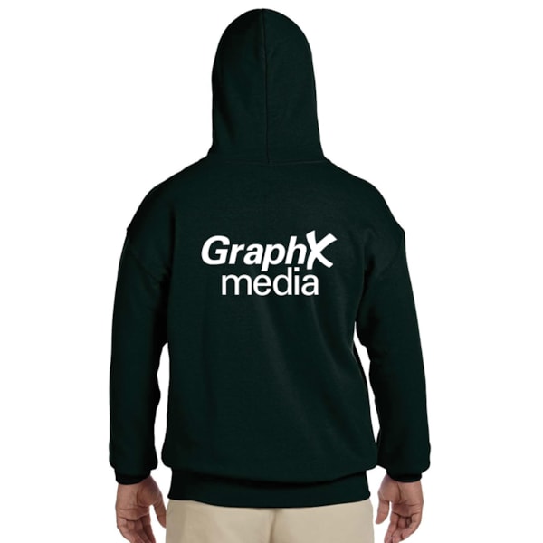 8 oz. Heavy Blend™ 50/50 Fleece Hooded Color Sweatshirt, Custom Product Add Your Logo