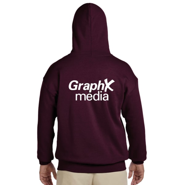 8 oz. Heavy Blend™ 50/50 Fleece Hooded Color Sweatshirt, Custom Product Add Your Logo