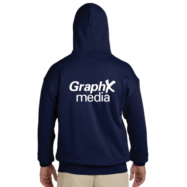 8 oz. Heavy Blend™ 50/50 Fleece Hooded Color Sweatshirt, Custom Product Add Your Logo