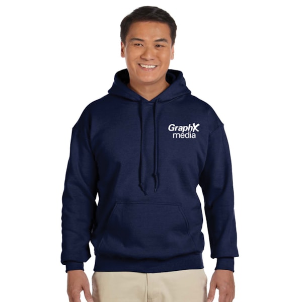 8 oz. Heavy Blend™ 50/50 Fleece Hooded Color Sweatshirt, Custom Product Add Your Logo