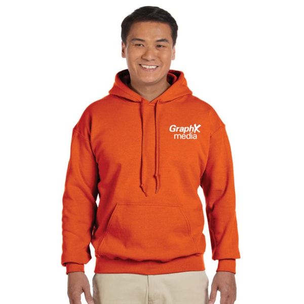 8 oz. Heavy Blend™ 50/50 Fleece Hooded Color Sweatshirt, Custom Product Add Your Logo
