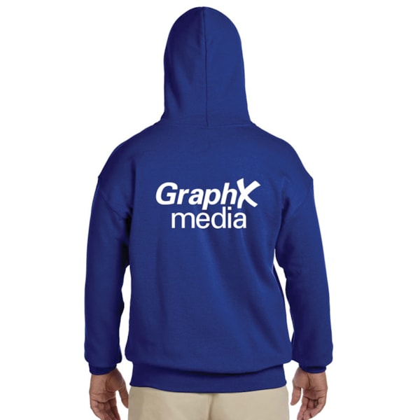 8 oz. Heavy Blend™ 50/50 Fleece Hooded Color Sweatshirt, Custom Product Add Your Logo