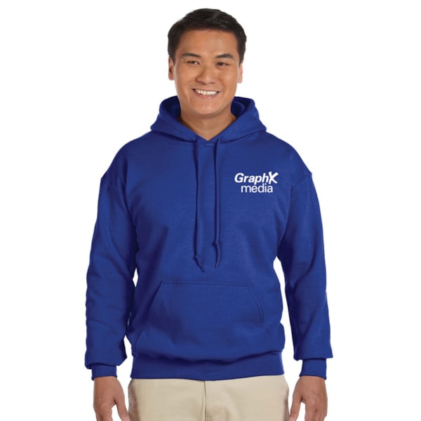 8 oz. Heavy Blend™ 50/50 Fleece Hooded Color Sweatshirt, Custom Product Add Your Logo