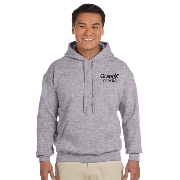 8 oz. Heavy Blend™ 50/50 Fleece Hooded Color Sweatshirt, Custom Product Add Your Logo