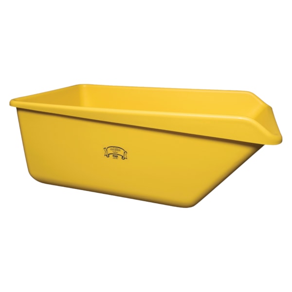 Angled Dump Tub w/Drain Plug