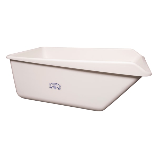 Angled Dump Tub w/Drain Plug