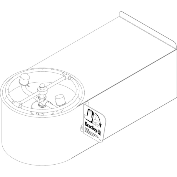 Wall-Mounted Eye/ Facewash - Barrier Free with Stainless Steel Bowl