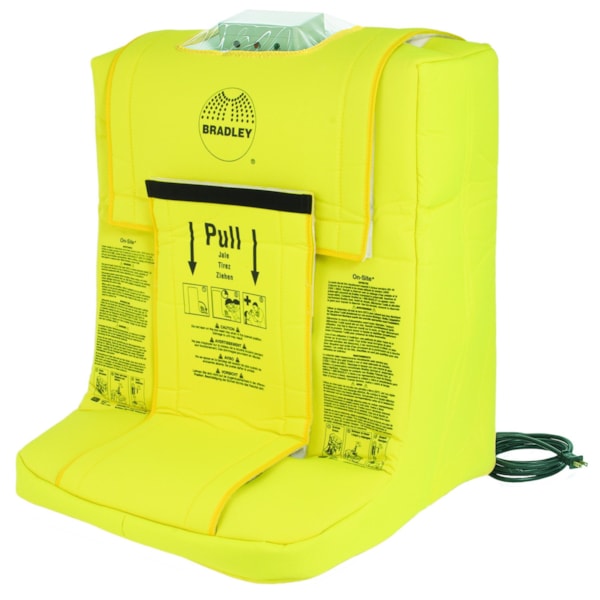 Heated On-Site Gravity Portable Eyewash Unit with Clear Plastic 7 gal. Tank