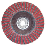 4 1/2" 60 Grit Coated Ceramic Flap Disc with 5/8-11 Arbor and 13,000 RPM thumbnail 3
