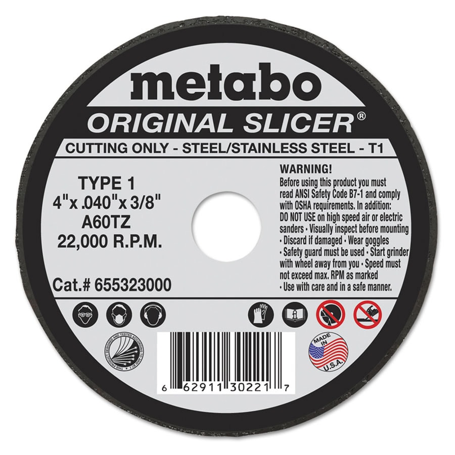 4" x 0.040" x 3/8" T1 Original Slicer® Cutting Wheel