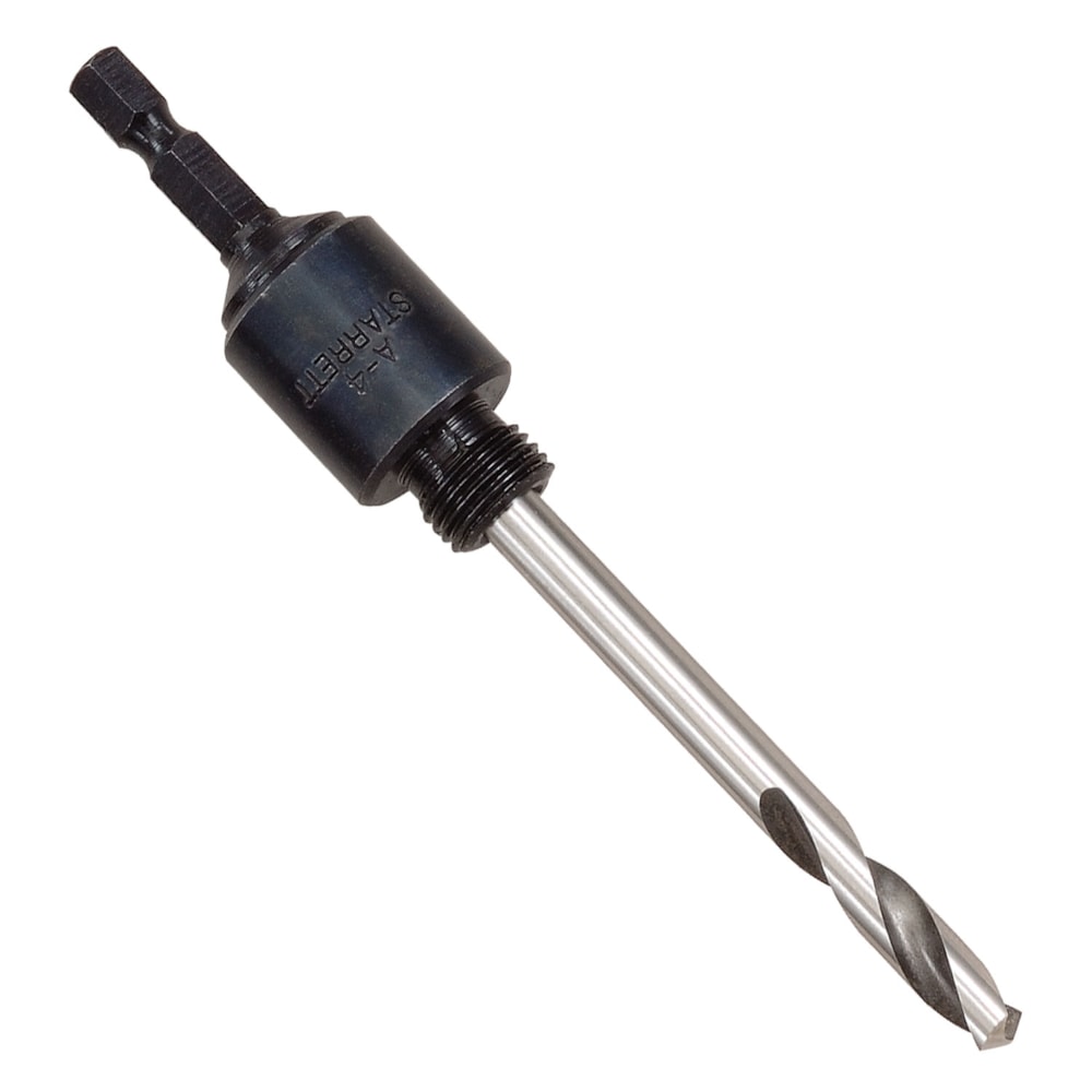 9/16" - 1 3/16'' A4-E Hole Saw Drive Arbor & Extended Length HSS Pilot Drill 