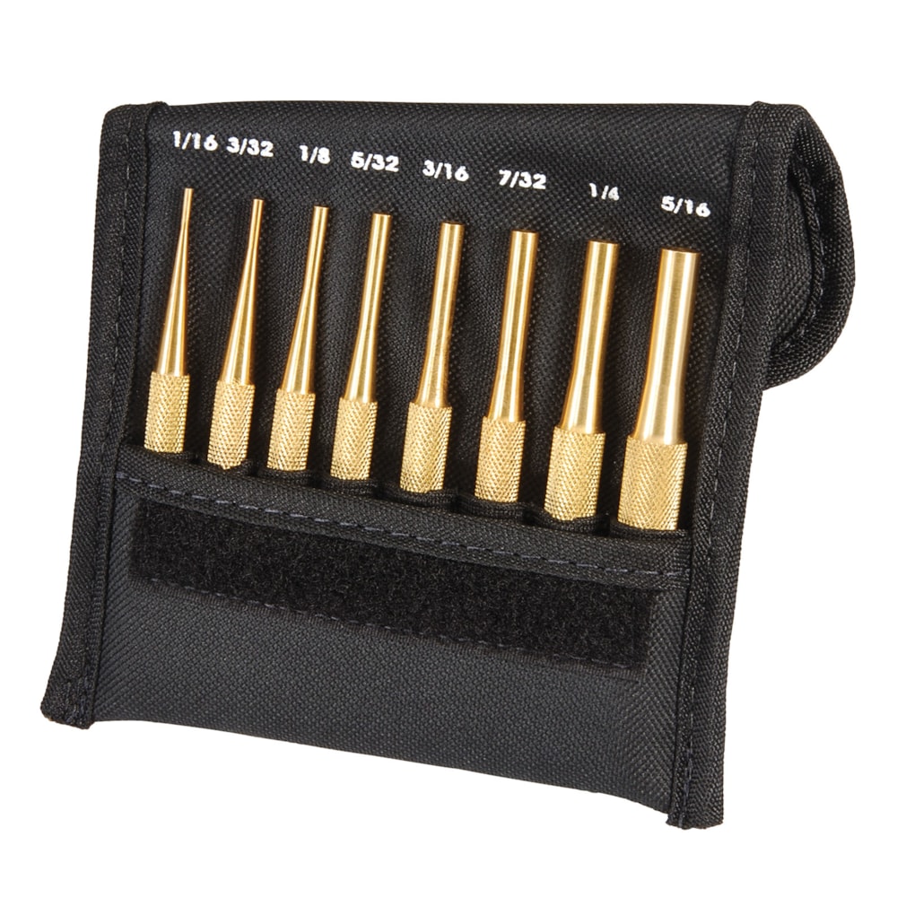 8-Piece Brass Drive Pin Punch Set