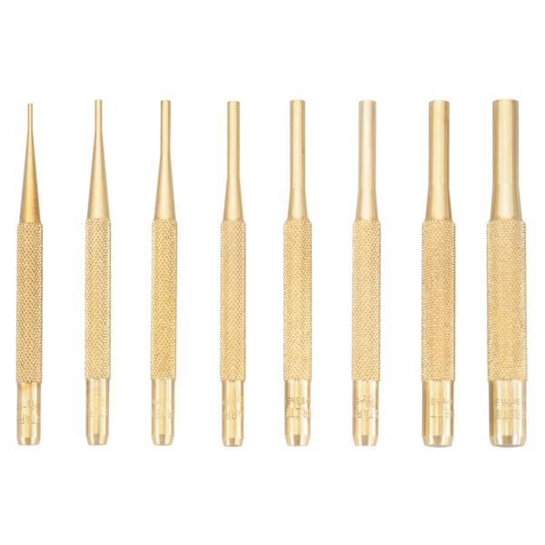 8-Piece Brass Drive Pin Punch Set