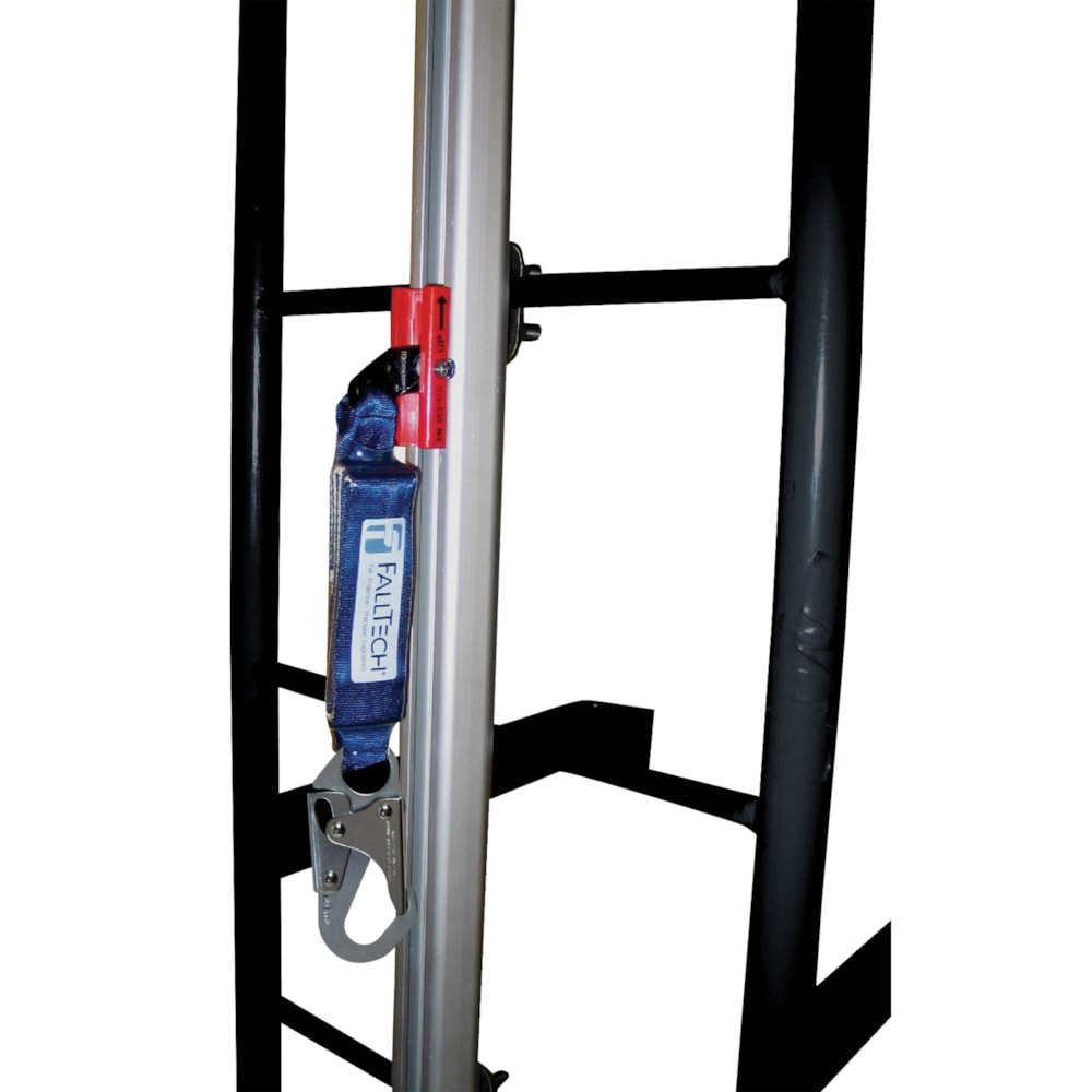 Fall Arrestor Grab With Shock Absorber For Vertical Ladder Rail