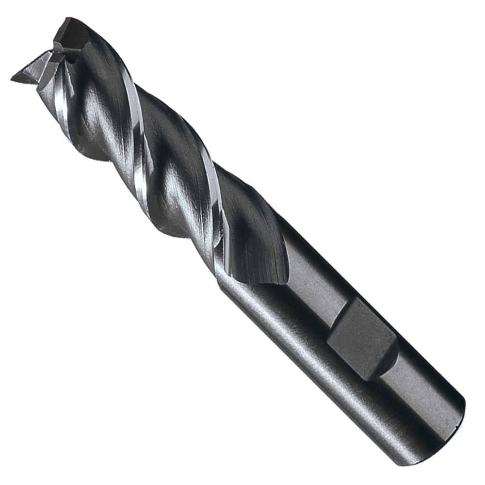 553 Powder Metal Finishing End Mill, 5/8" Dia Cutter, 5/8" Shank, 3 Flutes, HSS-E, Bright