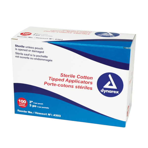 3" Sterile Cotton Tip First Aid Applicators, 200/Box (100/2's)