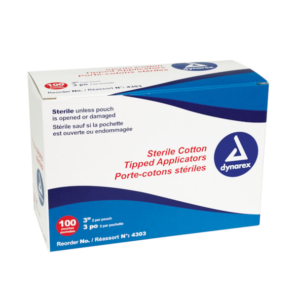 3" Sterile Cotton Tip First Aid Applicators, 200/Box (100/2's)