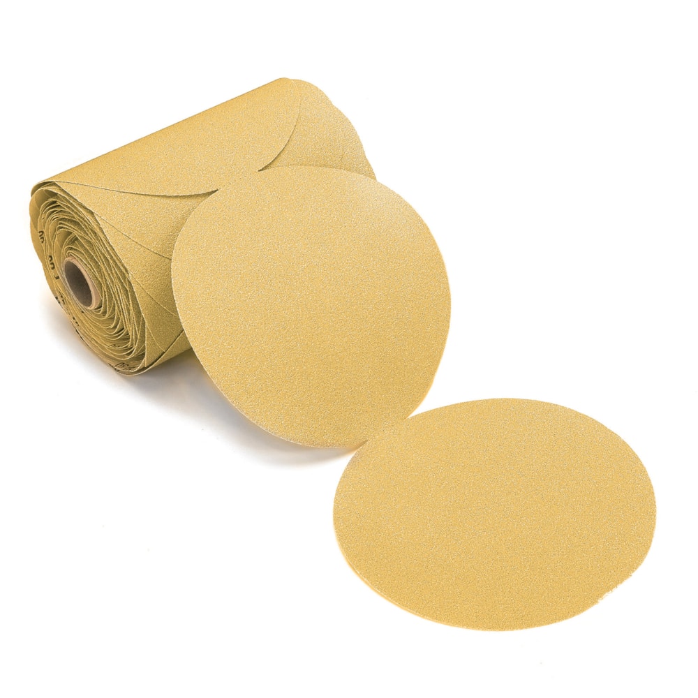 Gold 6" 280 Grit PSA Linkrol Abrasive Sanding Disc 100/Roll