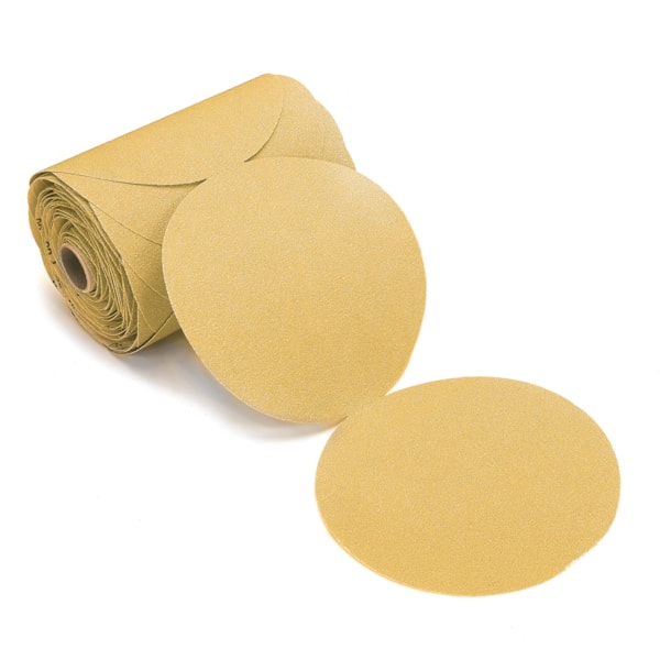 Gold 6" 280 Grit PSA Linkrol Abrasive Sanding Disc 100/Roll