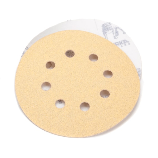 Gold 5" 220 Grit 8-Hole Grip Vacuum Abrasive Sanding Disc 50/Pack