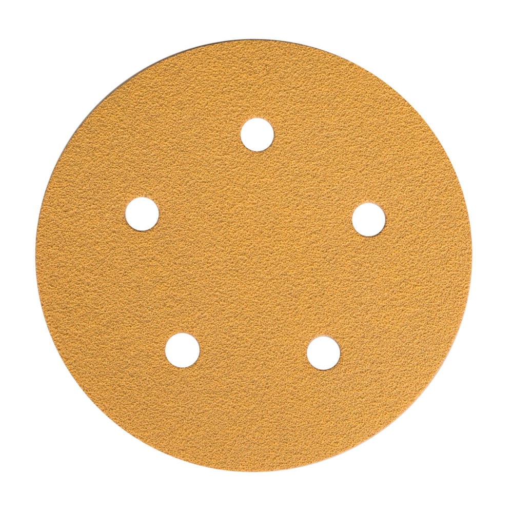 Gold 5" 800 Grit 5-Hole Grip Vacuum Abrasive Sanding Disc 50/Pack
