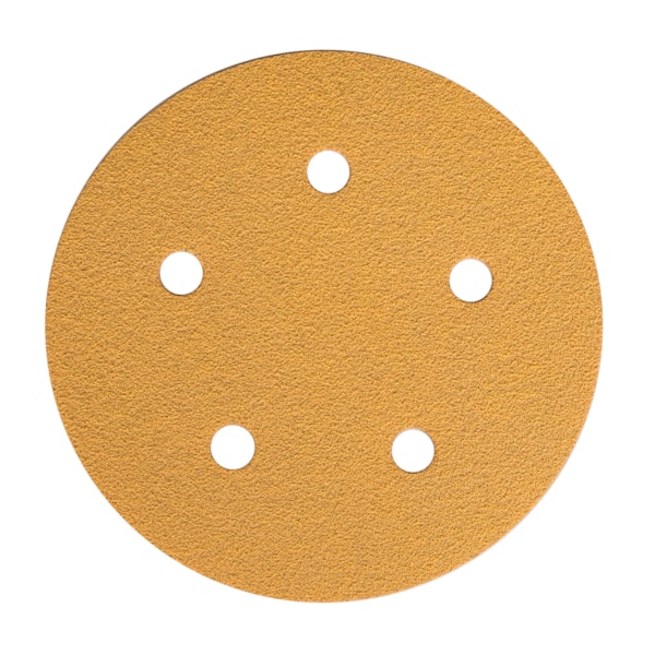 Gold 5" 800 Grit 5-Hole Grip Vacuum Abrasive Sanding Disc 50/Pack