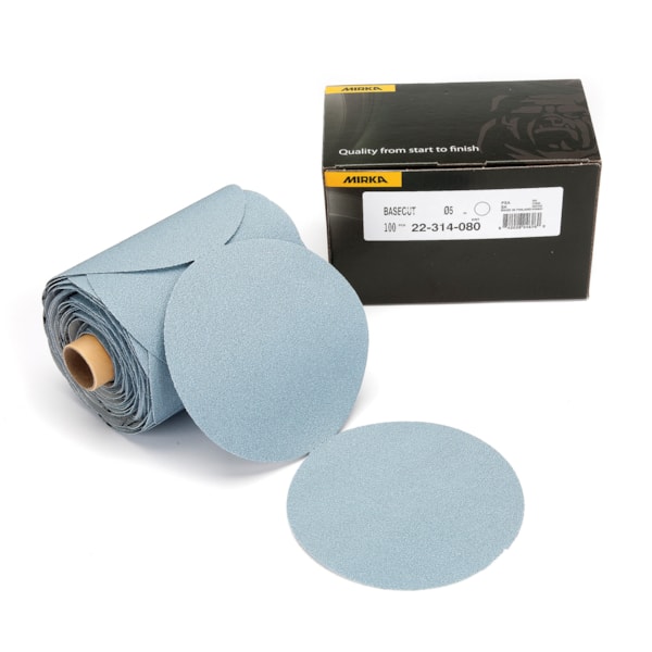 BaseCut 5" 100 Grit PSA Linkrol Disc 100/Roll 
