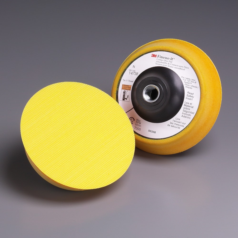 Finesse-it™ & Hookit™ 5"dia. x 1" THK 5/8-11 Internal Thread Contact Disc Pad