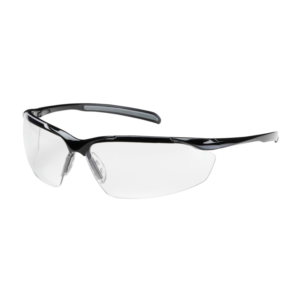 Commander™ Semi-Rimless Clear Lens Anti-Scratch Anti-Fog Gloss Black Frame Safety Glasses